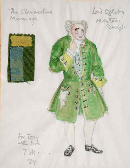 Appraisal: Tanya Moiseiwitsch British - A costume design for Lord Ogleby