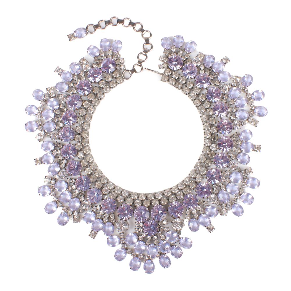 Appraisal: ALAN ANDERSON DESIGNER DIAMANTE STATEMENT COLLAR NECKLACE WITH LARGE LIGHT