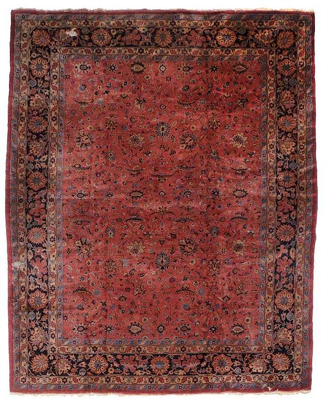 Appraisal: Sarouk Carpet early mid- th century classic designs on garnet