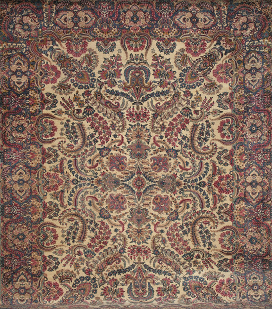 Appraisal: Laver Kerman Rug First Quarter th Century Beige ground with