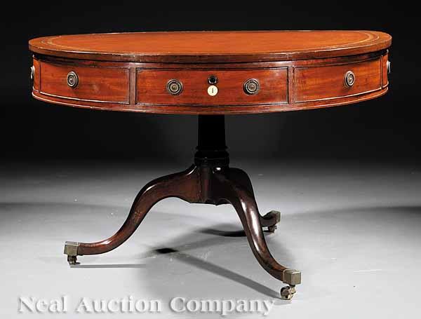 Appraisal: A Late Regency Mahogany Rent Table early th c inset