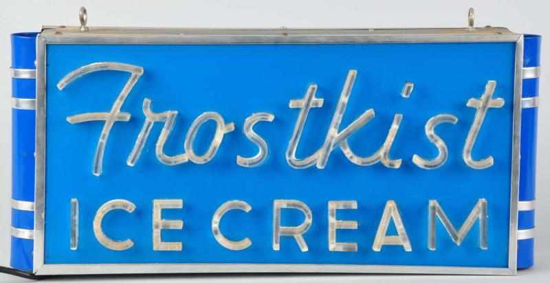 Appraisal: Frostkist Ice Cream Lighted -Sided Sign s Metal case with