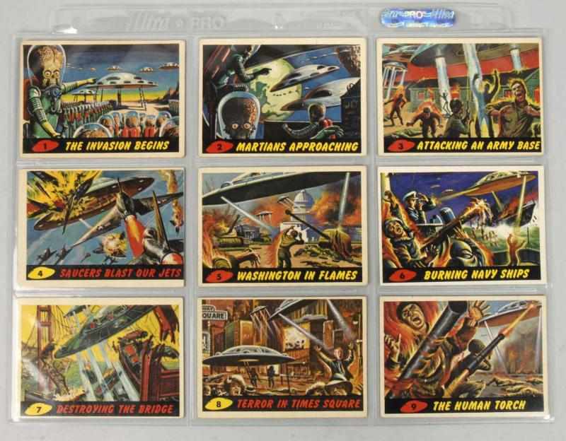 Appraisal: Complete Set of Topps Mars Attacks Gum Cards Description Circa