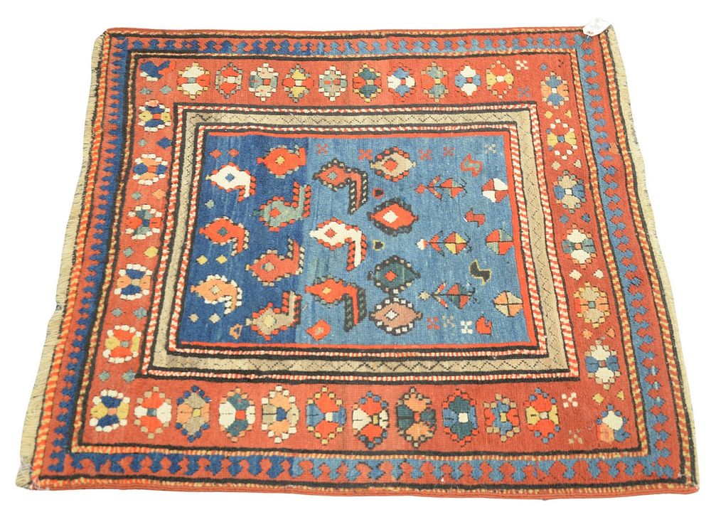 Appraisal: Caucasian Oriental Throw Rug ' x ' Caucasian Oriental Throw