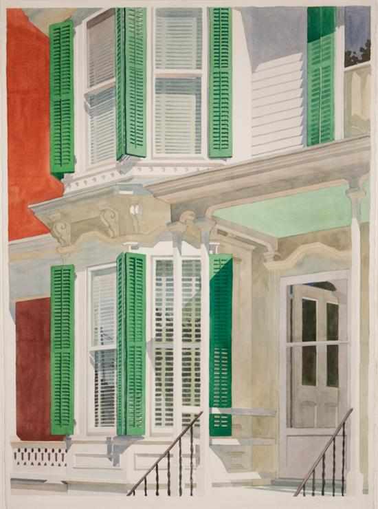 Appraisal: David Dewey American b 'Backdoor A M ' watercolor on