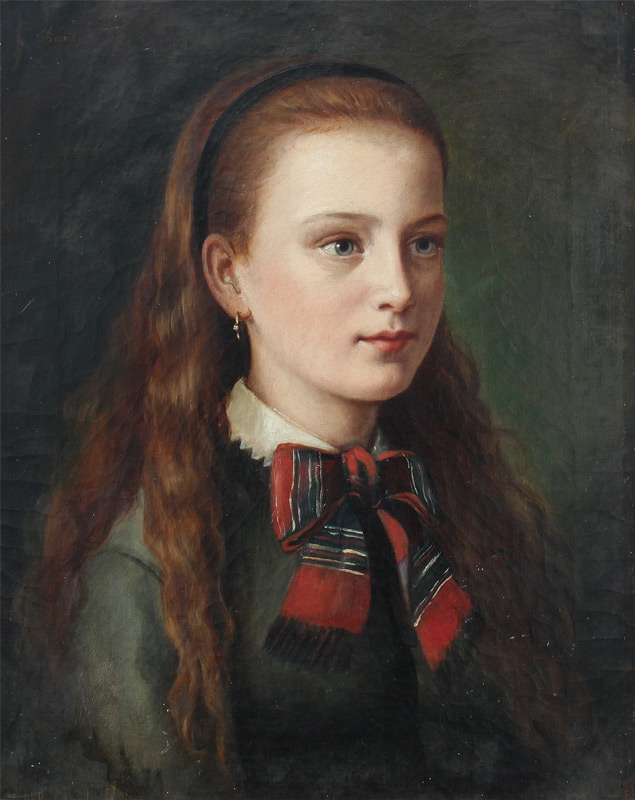 Appraisal: SANT James British - Portrait Painting of a Young Girl