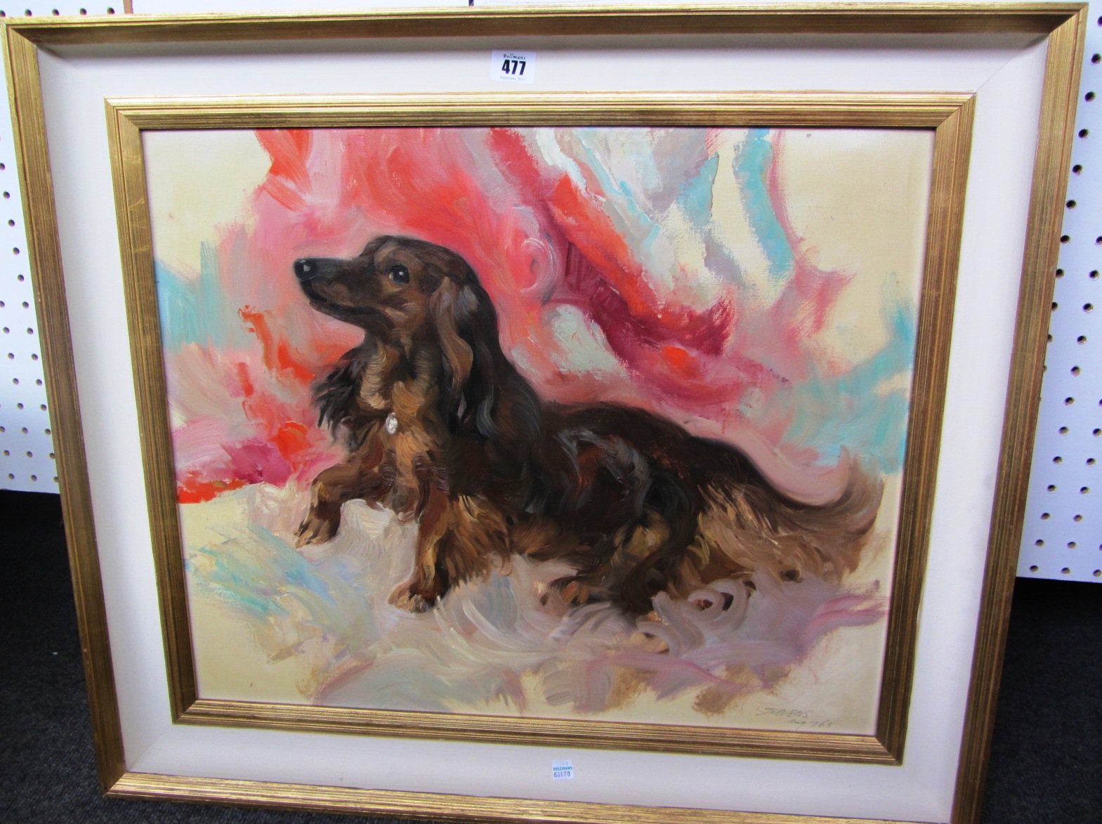 Appraisal: Frederic John Lloyd Strevens - Study of a spaniel oil