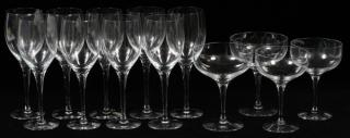 Appraisal: ORREFORS 'ILLUSION' CRYSTAL WINES CHAMPAGNES Nine wines are four champagnes