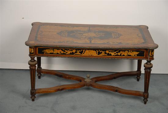 Appraisal: An E th C Marquetried Coffee Table mahogany with other