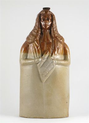 Appraisal: Political interest a stoneware Reform Bill bottle moulded as Lord