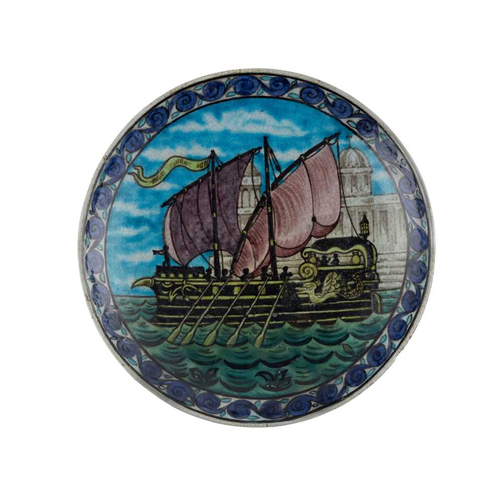 Appraisal: CHARLES PASSENGER FOR WILLIAM DE MORGAN - GALLEON PLATE CIRCA