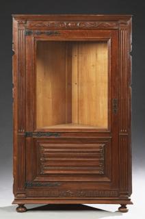 Appraisal: French Renaissance Style Carved Oak and Walnut Cor French Renaissance