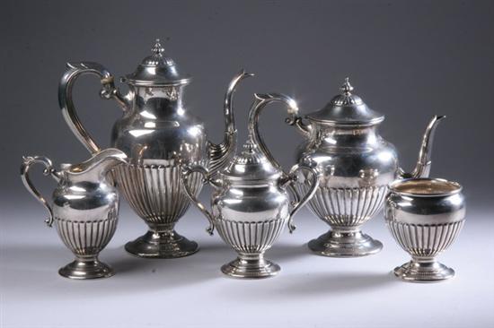 Appraisal: FIVE-PIECE AMERICAN STERLING SILVER COFFEE SERVICE M Fred Hirsch Co