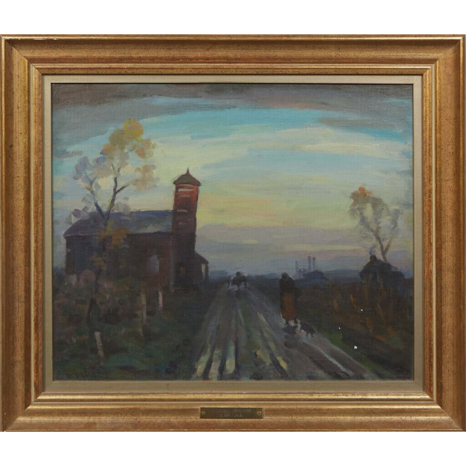 Appraisal: Clarence Millet Louisiana - Plantation Road at Dusk th c