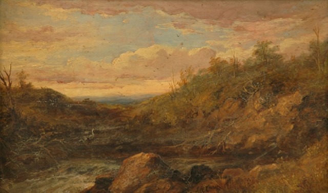 Appraisal: James H Carse - Rocky Stream oil on canvas on