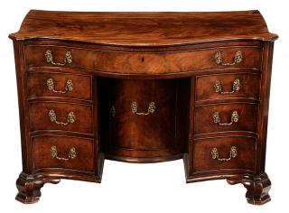 Appraisal: George III Figured Mahogany Bureau Dressing Table British th century