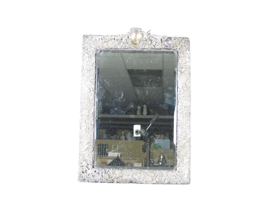 Appraisal: An Edward VII Easel Mirror with cherub bird floral and