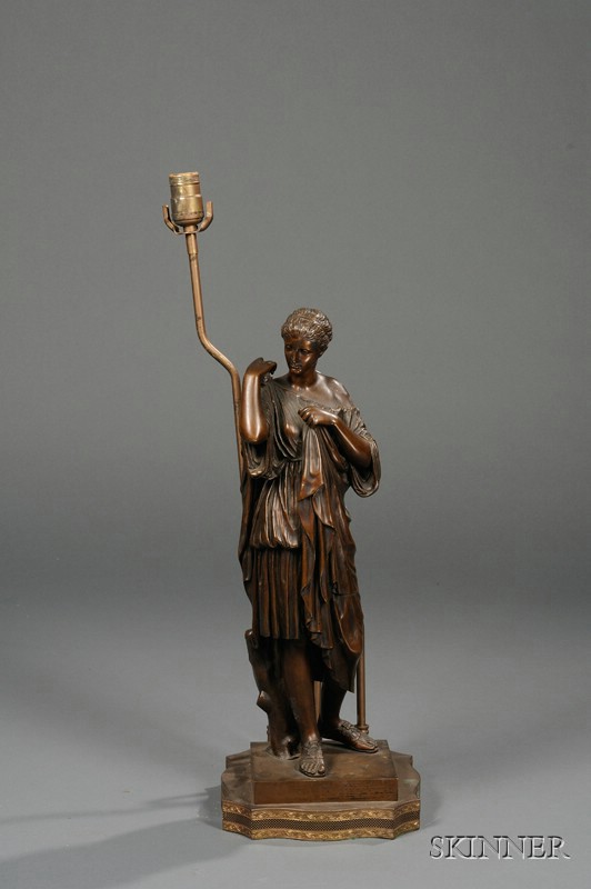 Appraisal: Bronze Grand Tour Figure of a Classical Maiden late th