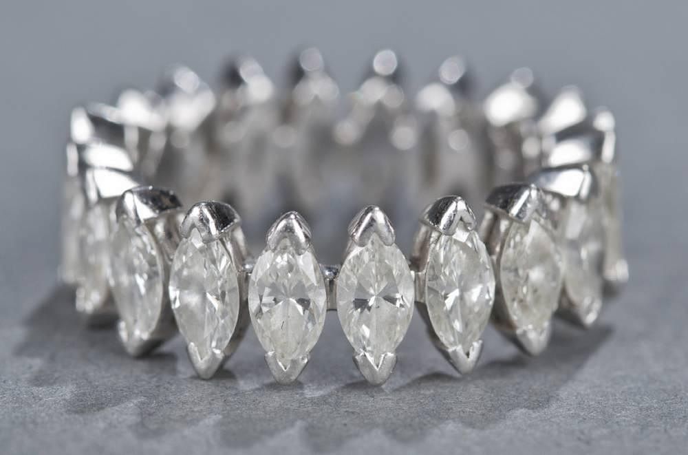 Appraisal: ct Marquise diamond platinum eternity band ct x x marquise