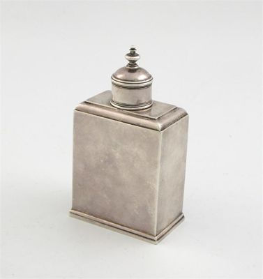 Appraisal: A George I panelled tea caddy of shouldered oblong form