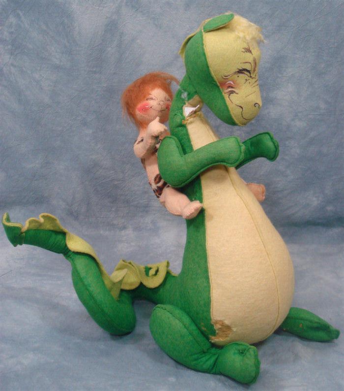 Appraisal: Annalee Dragon with Bush Baby plush doll inches tall does