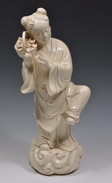 Appraisal: A CHINESE BLANC DE CHINE MODEL OF A DANCING FIGURE