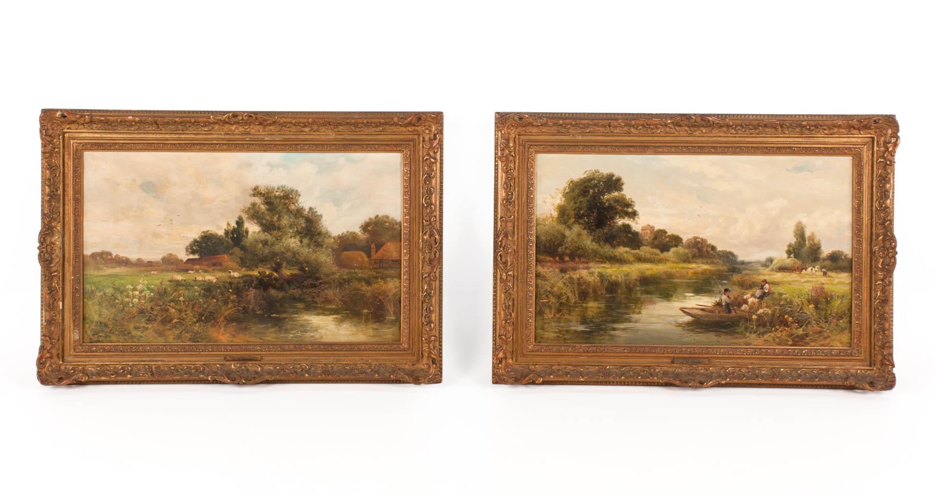 Appraisal: John Horace Hooper Pair of Landscapes oils British c -c