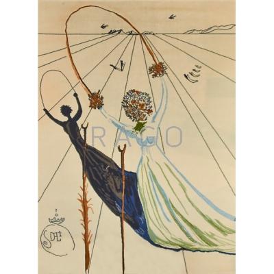 Appraisal: AFTER SALVADOR DALI EGE AXMINSTER Wool tapestry Alice in Wonderland