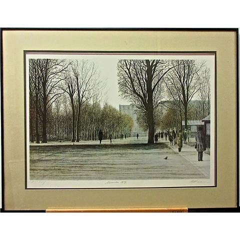 Appraisal: HAROLD ALTMAN AMERICAN - NOVEMBER COLOUR LITHOGRAPH SIGNED TITLED AND