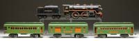 Appraisal: LIONEL STANDARD GAUGE STEAM PASSENGER SET Includes engine -E tender