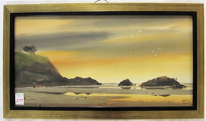 Appraisal: CHARLES MULVEY WATERCOLOR ON PAPER Oregon - Oregon beach scene