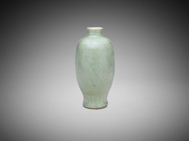 Appraisal: A carved Chinese Longquan celadon-glaze vase Yuan Ming dynasty cm