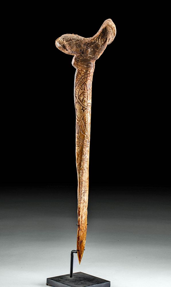 Appraisal: Huge th C Papua New Guinea Cassowary Bone Dagger Oceania