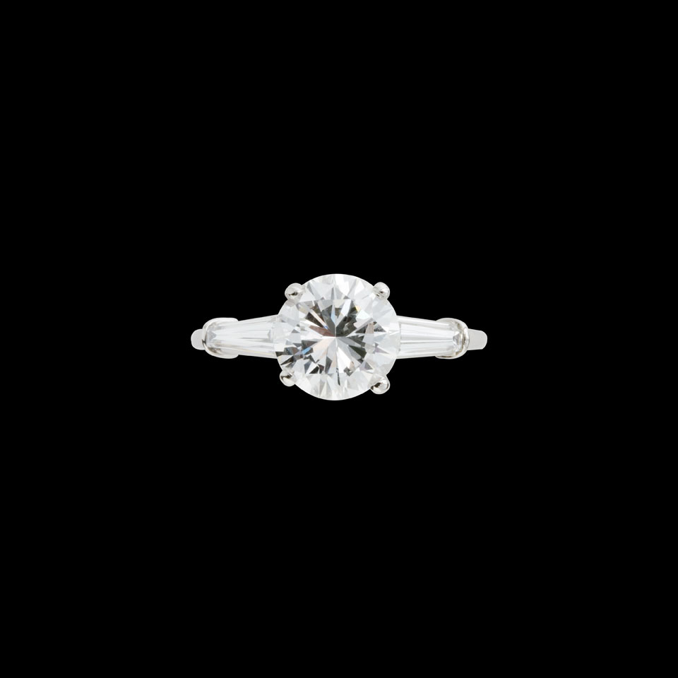 Appraisal: Platinum Solitaire Ring set with a brilliant cut diamond approx