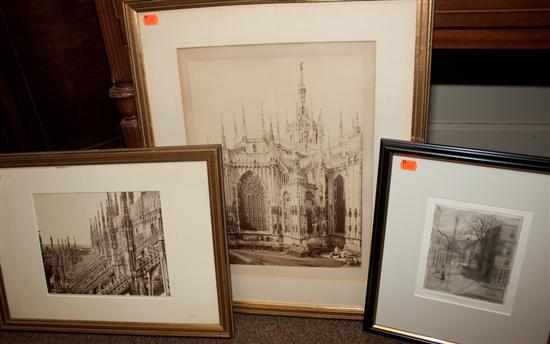 Appraisal: Two late th century photos of the Milan cathedral and