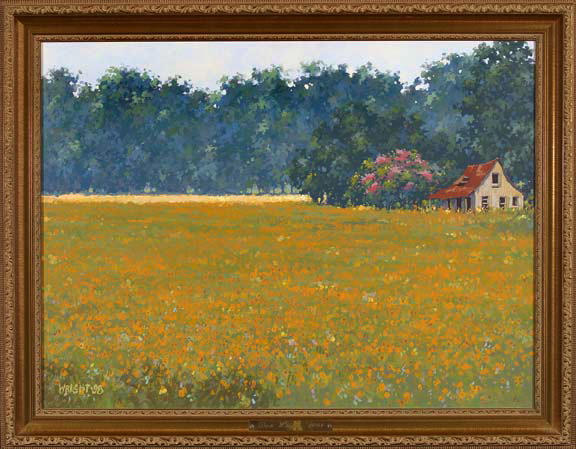 Appraisal: Don Wright American Louisiana - Rural Landscape with Field of