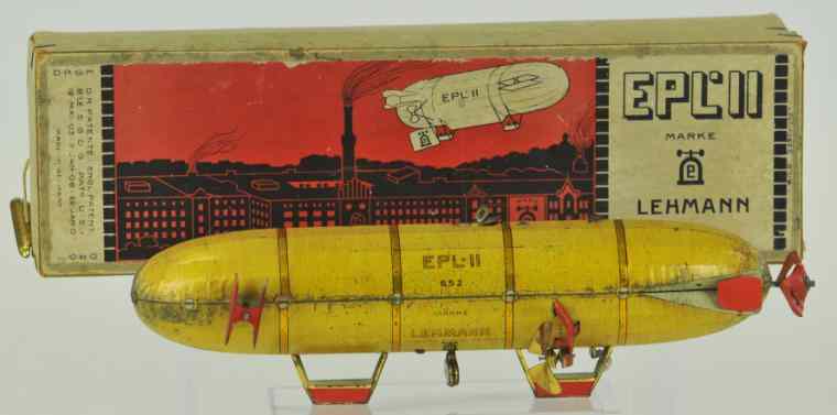 Appraisal: LEHMANN ''EPL II'' DIRIGIBLE WITH BOX Germany lithographed tin celluloid