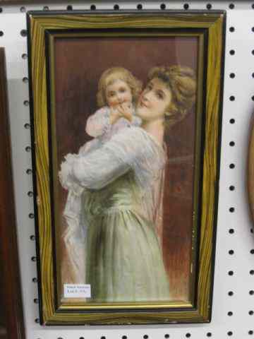 Appraisal: Framed Print of Mother Child '' x ''