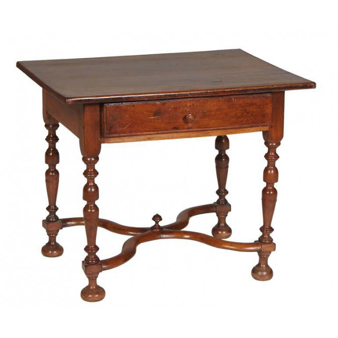 Appraisal: French Carved Walnut Louis XIV Style Writing Table th c