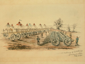 Appraisal: Anglo-Indian School th Century- Capture of the Sikh guns Sikh