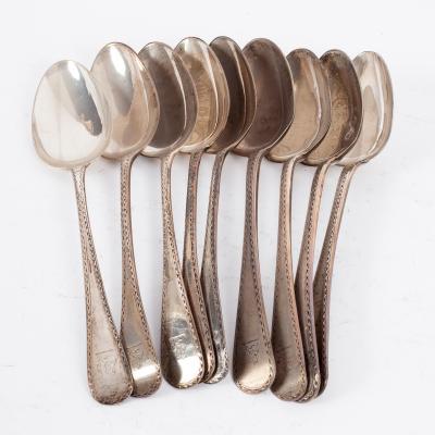 Appraisal: Four silver tablespoons Sarah John Blake London with bright cut