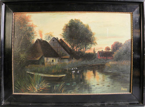 Appraisal: Two oil landscapes th c x and x