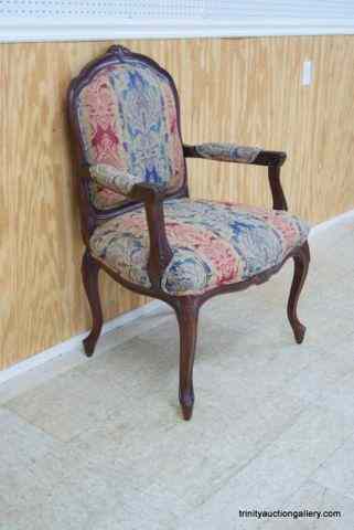 Appraisal: Carved Mahogany Rose Back Parlor Chair Is a beautifully detailed