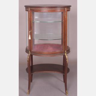 Appraisal: A Louis XV Style Mahogany Vitrine with Metal Mounts th