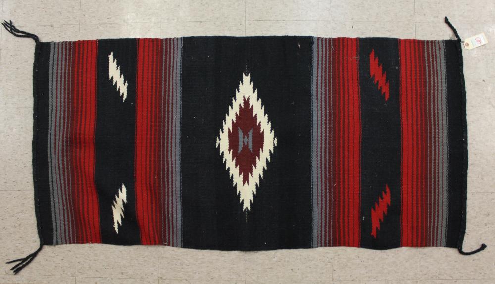 Appraisal: NAVAJO SADDLE BLANKET hand woven x inches