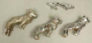 Appraisal: Car Truck Hood Ornaments Chrome steel Jaguar and chrome steel