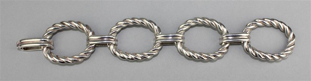 Appraisal: TIFFANY COMPANY SILVER LINKED BRACELET the Tiffany Co twisted link