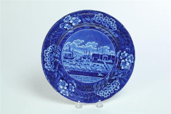 Appraisal: HISTORICAL BLUE STAFFORDSHIRE PLATE England st quarter- th century Dark