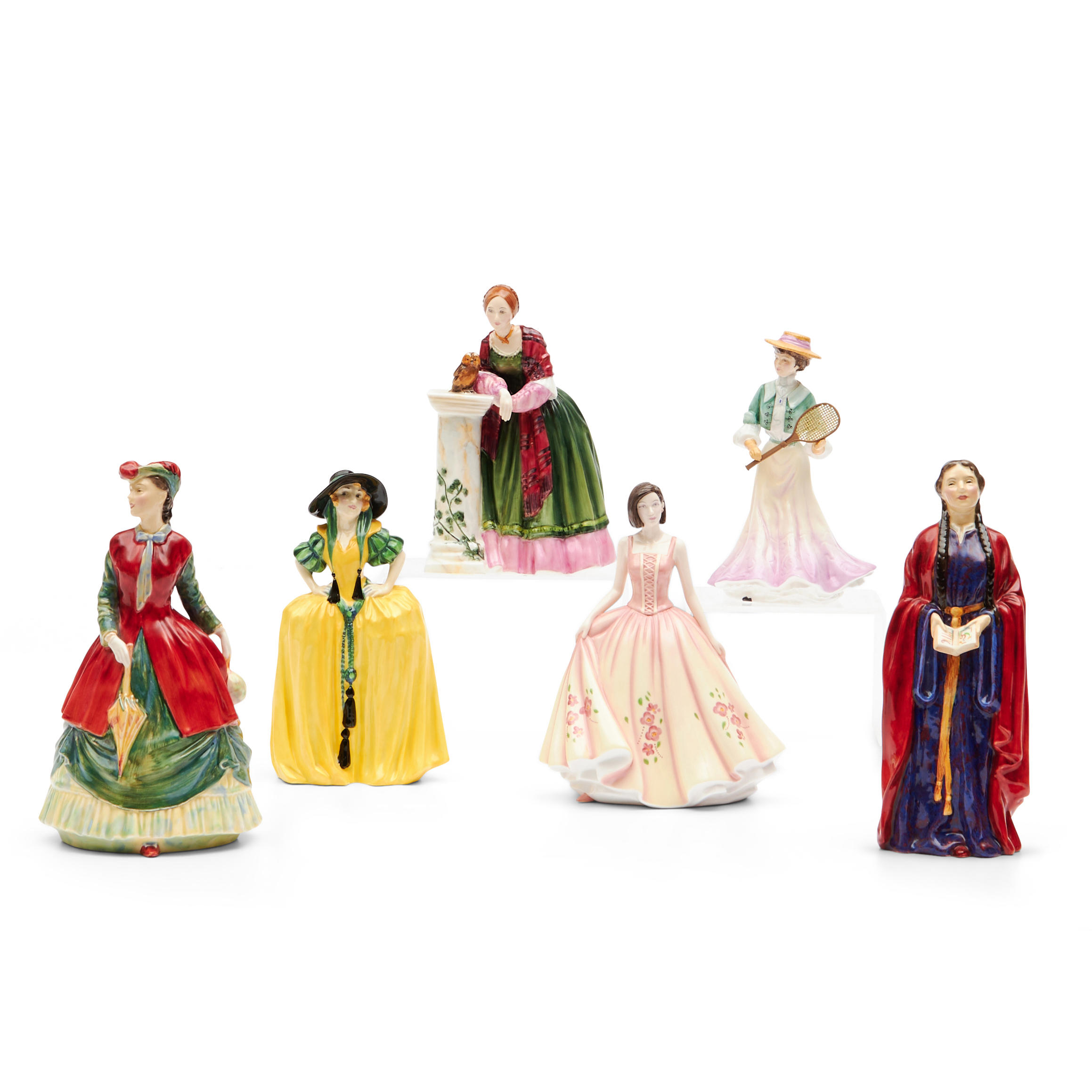 Appraisal: SIX ROYAL DOULTON FIGURES OF WOMEN including The Young Miss