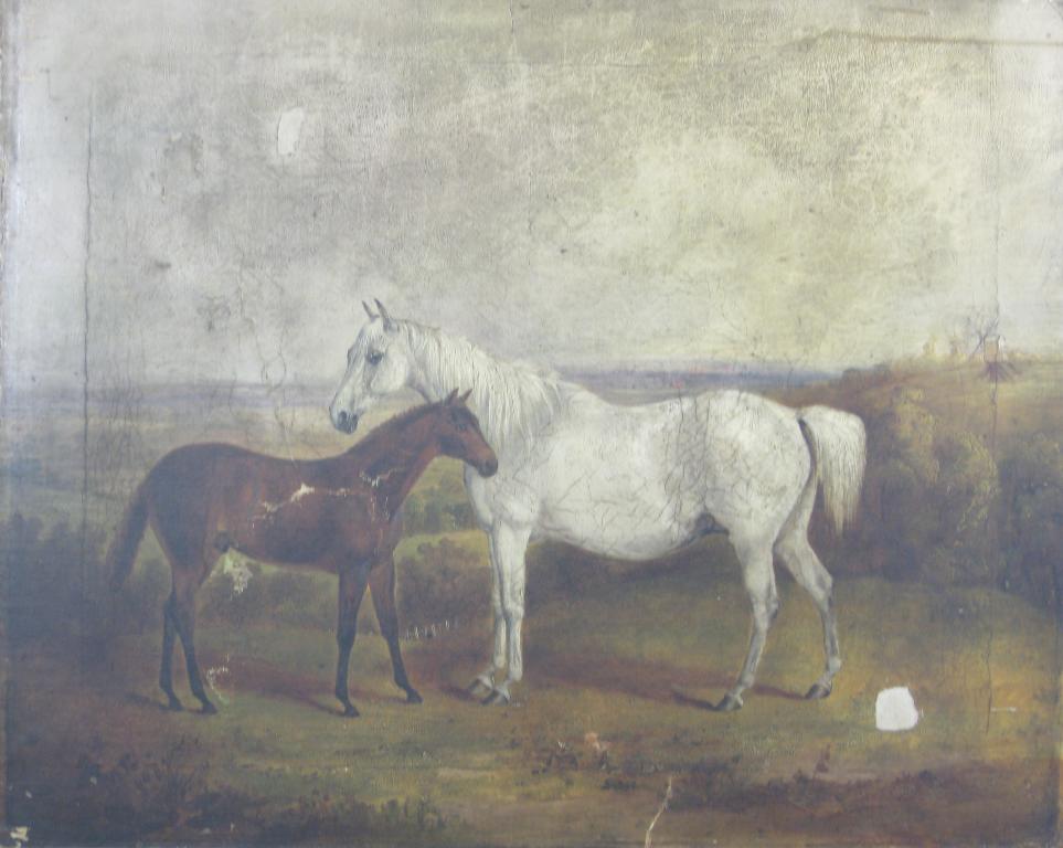 Appraisal: FOLLOWER OF JOHN FREDERICK HERRING Study of grey mare with